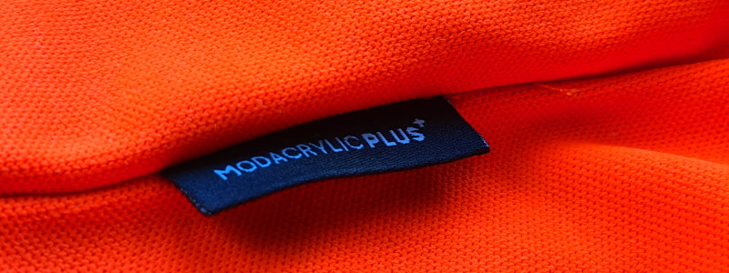 Modacrylic Plus Hi-Vis Orange Pique Knit